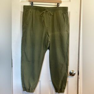 GAP Green Joggers with Elastic Waistband and Ankle Cuffs